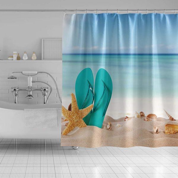 customizable seascape shower curtain cute starfish shells blue flip flops beach sunlight home for master guest kid dorm bathroom
customizable seascape shower curtain cute starfish shells blue flip flops beach sunlight home for master guest kid dorm bathroom