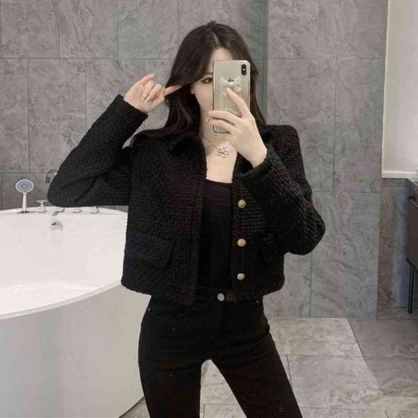 black twill short women's et, autumn, Black;brown