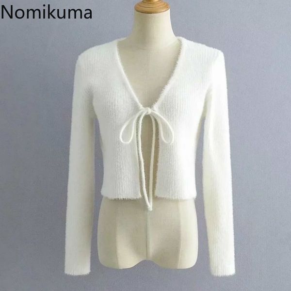 nomikuma arrival crop women solid color v neck lace up cardigan female casual fashion outerwear streetwear 3c621 210514, White;black
nomikuma arrival crop women solid color v neck lace up cardigan female casual fashion outerwear streetwear 3c621 210514, White;black