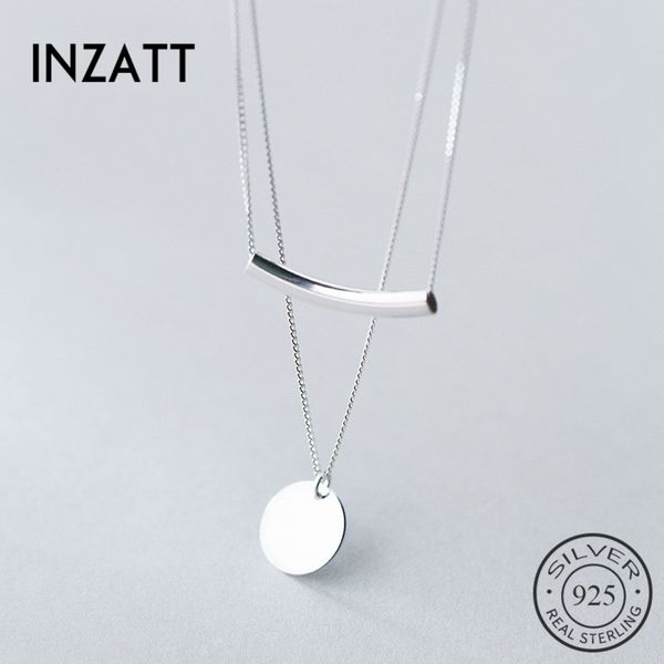 inzatt real 925 sterling silver layer chain geometric round disc bent pipe choker pendant necklace for women party fine jewelry
inzatt real 925 sterling silver layer chain geometric round disc bent pipe choker pendant necklace for women party fine jewelry