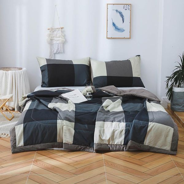 comforters & sets ultra soft comfortable 100%cotton quilted comforter quilt reversible deep grey plaid printed bed cover set twin queen full
comforters & sets ultra soft comfortable 100%cotton quilted comforter quilt reversible deep grey plaid printed bed cover set twin queen full