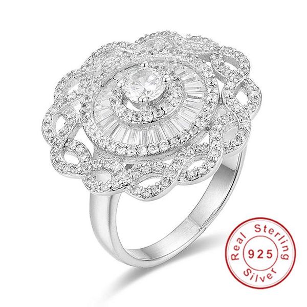luxury flower 925 sterling silver female jewelry big sparkling simulated diamond cz ring cocktail for women gift size 5-10 cluster rings, Golden;silver
luxury flower 925 sterling silver female jewelry big sparkling simulated diamond cz ring cocktail for women gift size 5-10 cluster rings, Golden;silver