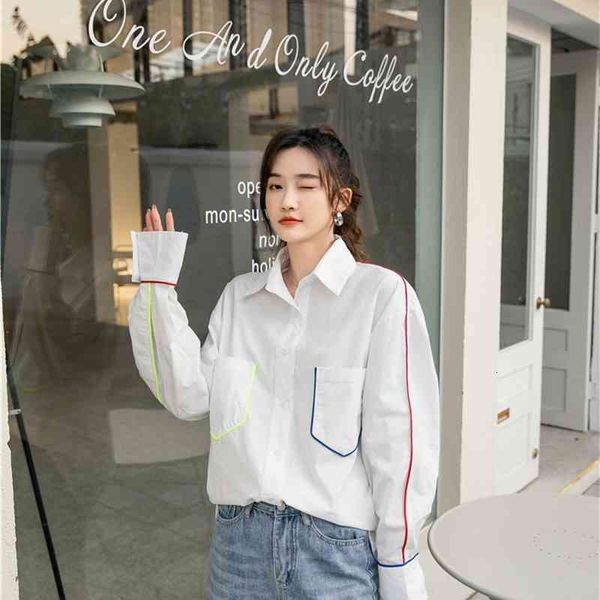 women's blouses & shirts designer oversized button up long sleeve white iridescent strip collared loose women and gxvj
women's blouses & shirts designer oversized button up long sleeve white iridescent strip collared loose women and gxvj