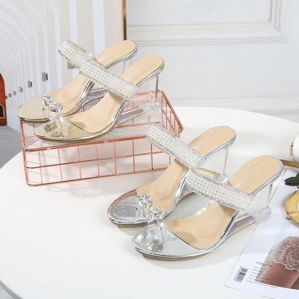 women shoes cute slippers transparent crystal pearl sandals pvc wedges slides rhinestone size 34-43 flip flops882, Black
women shoes cute slippers transparent crystal pearl sandals pvc wedges slides rhinestone size 34-43 flip flops882, Black