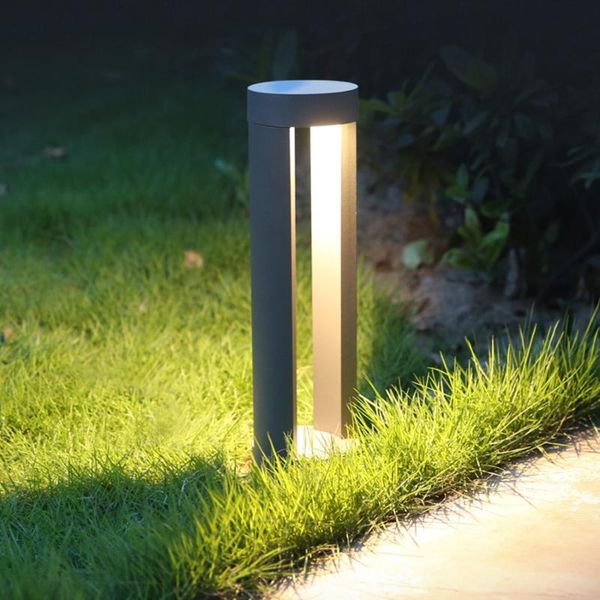 40/60cm modern led outdoor park patio garden lawn light waterproof 2 column aluminum community pathway post lamp lamps