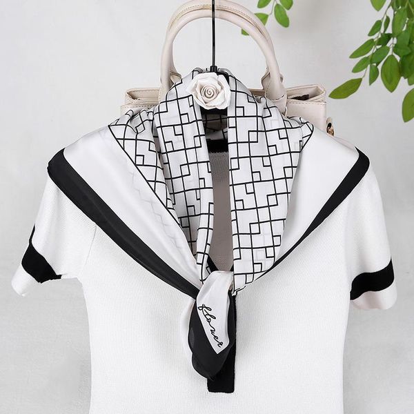 scarves silk scarf women bandana multifunction satin small square shawls handle bag ribbon 2021 lady office foulard neckerchief, Blue;gray
scarves silk scarf women bandana multifunction satin small square shawls handle bag ribbon 2021 lady office foulard neckerchief, Blue;gray