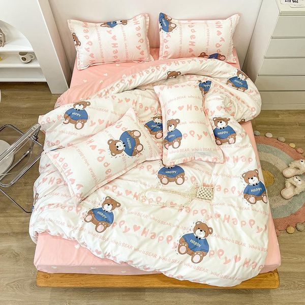 bedding sets duvet cover set 4 pieces happy bear pattern white and pink bedclothes include bedsheet pillowcase comforter oceania
bedding sets duvet cover set 4 pieces happy bear pattern white and pink bedclothes include bedsheet pillowcase comforter oceania