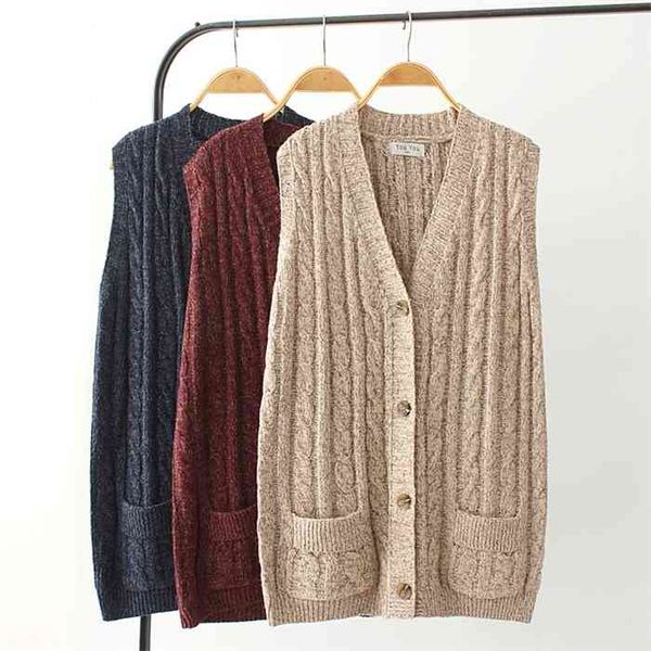 casual sweater vest women sleeveless cardigan autumn winter loose jumper v neck two pocket knitwear female twist oversize, Black;white
casual sweater vest women sleeveless cardigan autumn winter loose jumper v neck two pocket knitwear female twist oversize, Black;white