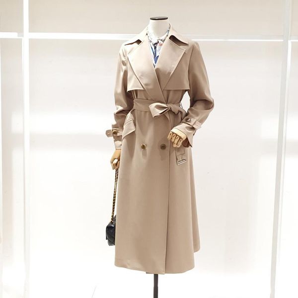 women's trench coats khaki british windbreaker women's middle and long knee style fashion 2021 spring autumn korean loose coat tren, Tan;black
women's trench coats khaki british windbreaker women's middle and long knee style fashion 2021 spring autumn korean loose coat tren, Tan;black