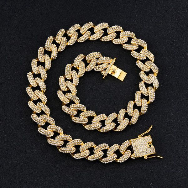 chains 19mm crystal miami iced out cuban link chain necklaces for men bracelet women jewelry set gold color hip hop gift, Silver
chains 19mm crystal miami iced out cuban link chain necklaces for men bracelet women jewelry set gold color hip hop gift, Silver