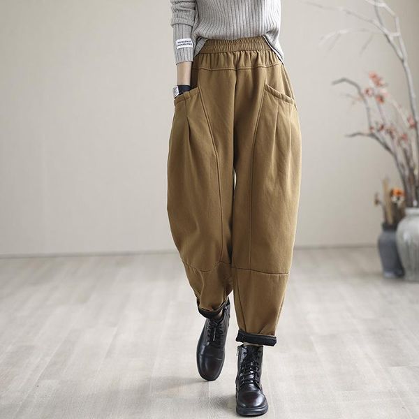 women's pants & capris women fleece 2021 winter autumn warm trousers thick loose big size harem solid color casual ladies, Black;white
women's pants & capris women fleece 2021 winter autumn warm trousers thick loose big size harem solid color casual ladies, Black;white