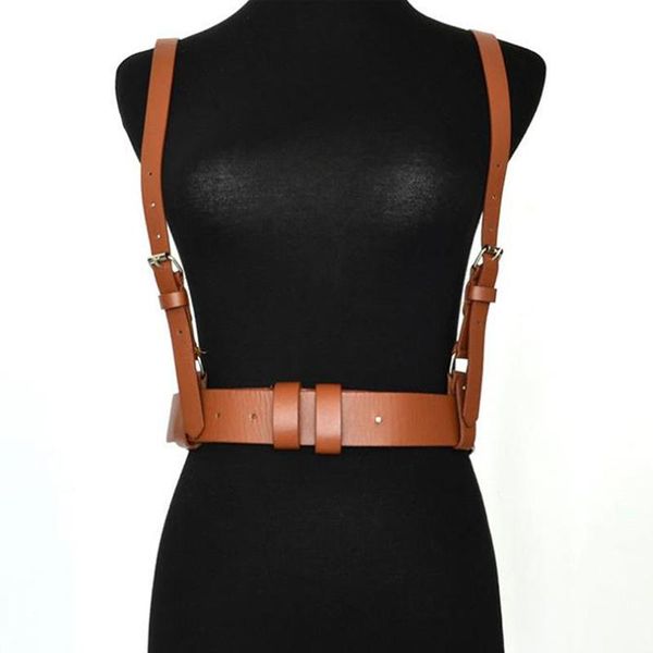belts 2021 punk pu leather for women brown black slim body bondage cage sculpting harness waist belt straps suspenders, Black;brown
belts 2021 punk pu leather for women brown black slim body bondage cage sculpting harness waist belt straps suspenders, Black;brown