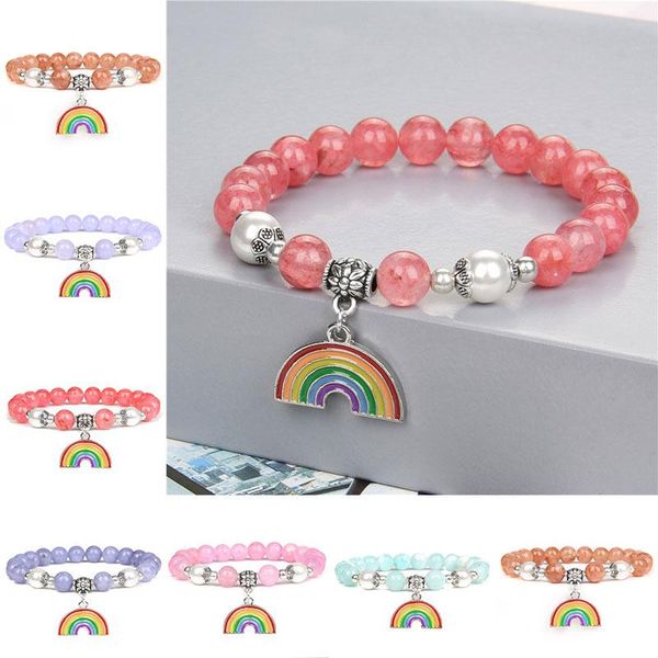 beaded, strands handmade natural stone rainbow charm bracelets 8mm chalcedony pearls beaded bracelet for women children yoga energy jewelry, Black
beaded, strands handmade natural stone rainbow charm bracelets 8mm chalcedony pearls beaded bracelet for women children yoga energy jewelry, Black