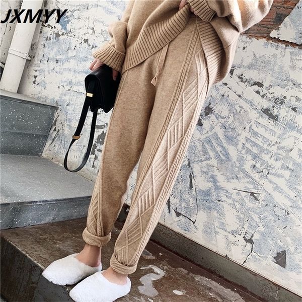 jxmyy winter thicken women harem pants casual drawstring twisted knitted femme chic warm female sweater trousers 220314, Black;white
jxmyy winter thicken women harem pants casual drawstring twisted knitted femme chic warm female sweater trousers 220314, Black;white