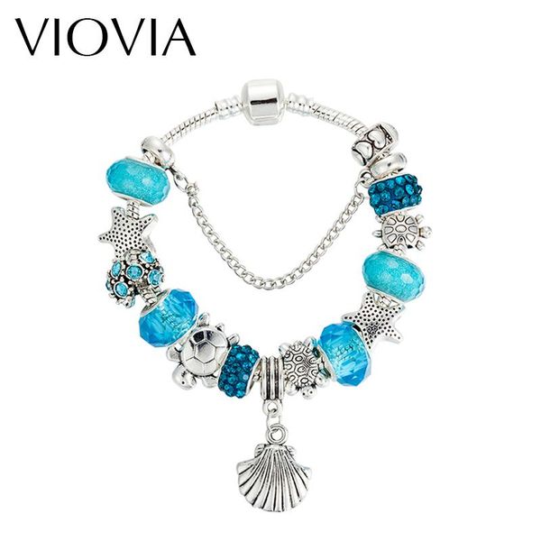 charm bracelets viovia 2021 fashion ocean series blue crystal glass bead bracelet starfish shell gifts for women and girls b15084, Golden;silver
charm bracelets viovia 2021 fashion ocean series blue crystal glass bead bracelet starfish shell gifts for women and girls b15084, Golden;silver