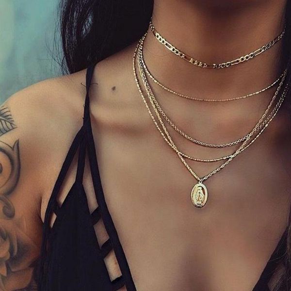 pendant necklaces street snap the fashion and personality notre dame suits xl589 multi-layer chain necklace, Silver
pendant necklaces street snap the fashion and personality notre dame suits xl589 multi-layer chain necklace, Silver