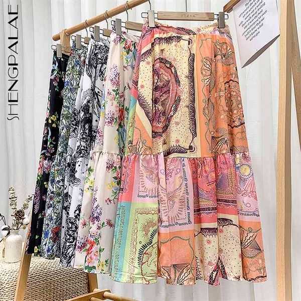 elegant printed skirt women's spring elastic waist show thin zipper lining mid-calf female tide 5c418 210427, Black
elegant printed skirt women's spring elastic waist show thin zipper lining mid-calf female tide 5c418 210427, Black