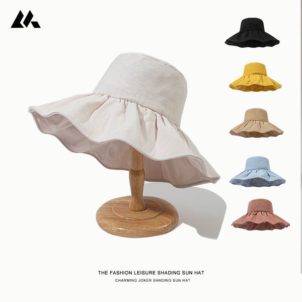 summer big brim sunshade female sunscreen anti ultraviolet sun fisherman's hat show face small traveling beach hat black
summer big brim sunshade female sunscreen anti ultraviolet sun fisherman's hat show face small traveling beach hat black