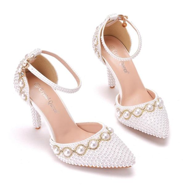 sandals bridal white pearl wedding shoes ankle strap rhinestone heel bridesmaid party dress thin heels ladies shoe, Black
sandals bridal white pearl wedding shoes ankle strap rhinestone heel bridesmaid party dress thin heels ladies shoe, Black