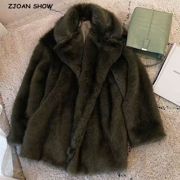 women's wool & blends winter lapel hairy shaggy faux fur coat army green women long sleeve furry warm thick jacket lo, Black
women's wool & blends winter lapel hairy shaggy faux fur coat army green women long sleeve furry warm thick jacket lo, Black