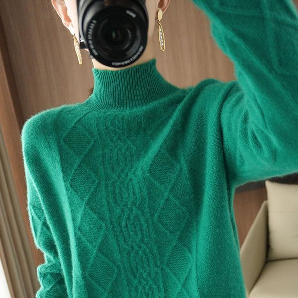 women's sweaters zocept winter thick turtleneck sweater women long sleeve pullovers pure merino wool knitted argyle female loose jumper, White;black
women's sweaters zocept winter thick turtleneck sweater women long sleeve pullovers pure merino wool knitted argyle female loose jumper, White;black