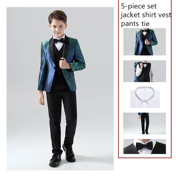 kids wear formal wearkids'wear sets flowwer boys blazer vest pants shirt tie 5pcs outfits wedding party piano performance host costume, White
kids wear formal wearkids'wear sets flowwer boys blazer vest pants shirt tie 5pcs outfits wedding party piano performance host costume, White