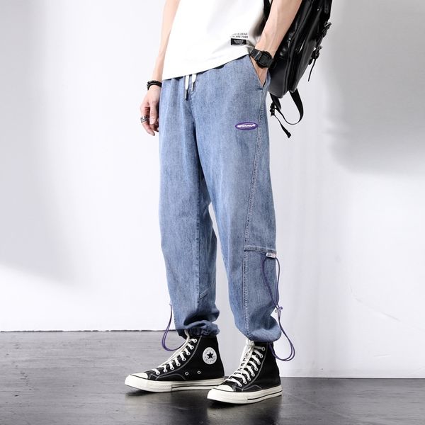 men's jeans spring fashion brand tooling blue drawstring harlan casual elastic waist pants men's 2021 new style
men's jeans spring fashion brand tooling blue drawstring harlan casual elastic waist pants men's 2021 new style