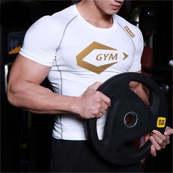 men's t-shirts sports tights short sleeve t-shirt quick drying fitness clothes muscle brothers training men, White;black
men's t-shirts sports tights short sleeve t-shirt quick drying fitness clothes muscle brothers training men, White;black