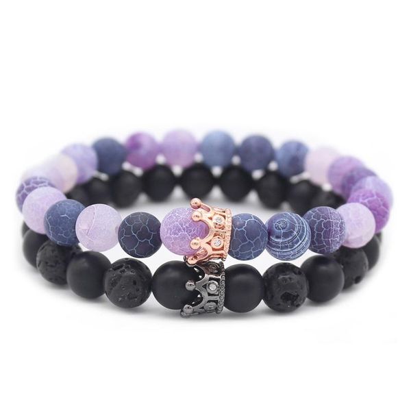 beaded, strands poshfeel couple gift 2pc/set cz crown bracelets bangles 8mm stone bracelet for lovers handmade beaded jewelry pulsera mbr180, Black
beaded, strands poshfeel couple gift 2pc/set cz crown bracelets bangles 8mm stone bracelet for lovers handmade beaded jewelry pulsera mbr180, Black