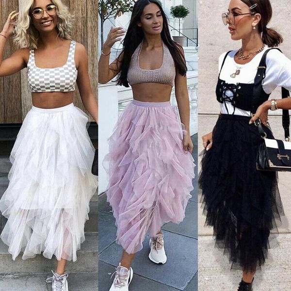 skirts 2021 est fashion summer women lady tulle mesh skirt elastic high waist layers pleated maxi long, Black
skirts 2021 est fashion summer women lady tulle mesh skirt elastic high waist layers pleated maxi long, Black
