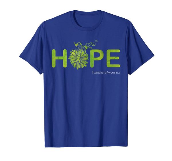 hope butterfly ribbon lymphoma awareness tshirt gifts, White;black