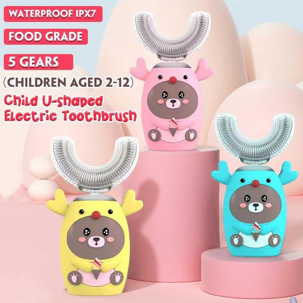 smart electric toothbrush 360 degress cartoon pattern tooth brush 5 gears u-shaped teeth for kids aged 2-12
smart electric toothbrush 360 degress cartoon pattern tooth brush 5 gears u-shaped teeth for kids aged 2-12