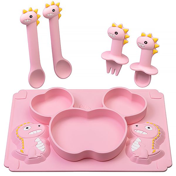baby dinner plate food grade silicone tableware anti-drop cartoon dinosaur baby suction cup non-slip kids dishes spoon + fork
baby dinner plate food grade silicone tableware anti-drop cartoon dinosaur baby suction cup non-slip kids dishes spoon + fork