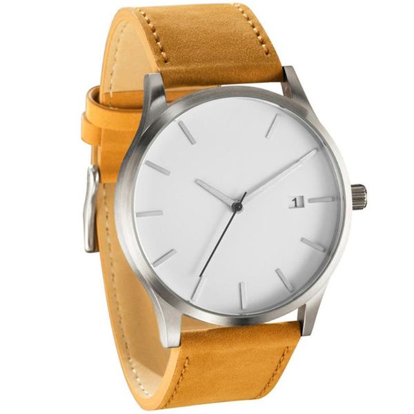 wristwatches women leather watch men's round case analog quartz wrist men business clock military relogio masculino p25, Slivery;brown
wristwatches women leather watch men's round case analog quartz wrist men business clock military relogio masculino p25, Slivery;brown
