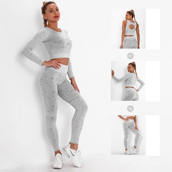 yoga outfit gym clothes fitness long sleeve crop high waist leggings sports suit seamless knitting women set workout sportswear
yoga outfit gym clothes fitness long sleeve crop high waist leggings sports suit seamless knitting women set workout sportswear