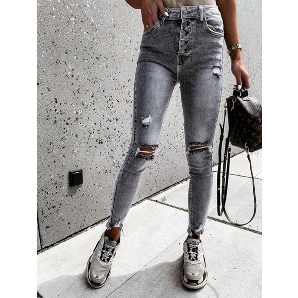 mandylandy women stretch ripped hole distressed denim jeans high waist skinny pants lady casual button jean trousers women's, Blue
mandylandy women stretch ripped hole distressed denim jeans high waist skinny pants lady casual button jean trousers women's, Blue