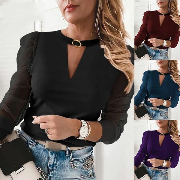 women's blouses & shirts blouse women autumn fashion o-neck long sleeve casual solid chiffon elegant ladies oversized s-5xl, White
women's blouses & shirts blouse women autumn fashion o-neck long sleeve casual solid chiffon elegant ladies oversized s-5xl, White