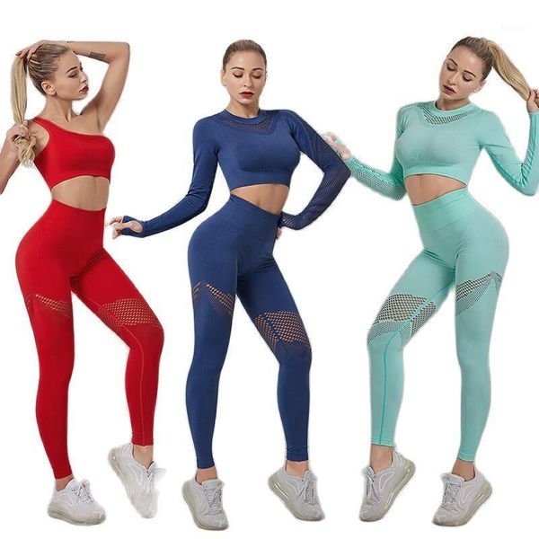 yoga outfit 3 pcs set women workout clothing gym fitness long sleeve crop sports one shouder bra seamless leggings suit
yoga outfit 3 pcs set women workout clothing gym fitness long sleeve crop sports one shouder bra seamless leggings suit