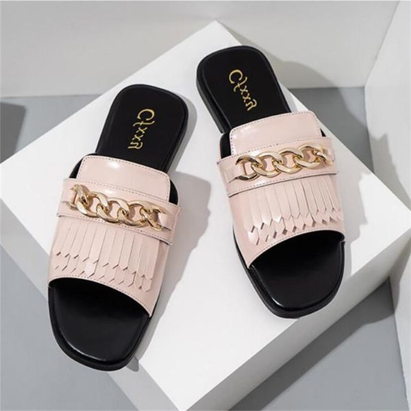 slippers 2021 design ladies metal chain tassel flat bottom women beach flip flops shoes sandals, Black
slippers 2021 design ladies metal chain tassel flat bottom women beach flip flops shoes sandals, Black