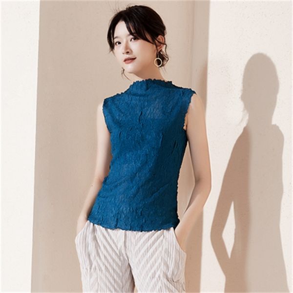knits miyake fashion perspective sleeveless bottoming shirt slim half turtleneck t-shirt, White
knits miyake fashion perspective sleeveless bottoming shirt slim half turtleneck t-shirt, White