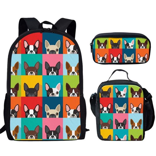 school bags cartoon boston terrier print book children schoolbags 3pcs/set girl backpack orthopedic for boys girls
school bags cartoon boston terrier print book children schoolbags 3pcs/set girl backpack orthopedic for boys girls