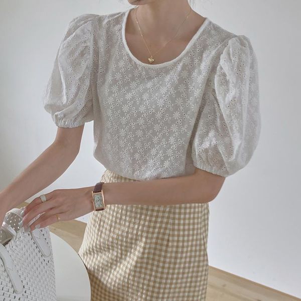 women's blouses & shirts bornsra 2021 summer hubble-bubble sleeve head pure color shirt o-neck puff hollow out short blouse women and, White
women's blouses & shirts bornsra 2021 summer hubble-bubble sleeve head pure color shirt o-neck puff hollow out short blouse women and, White
