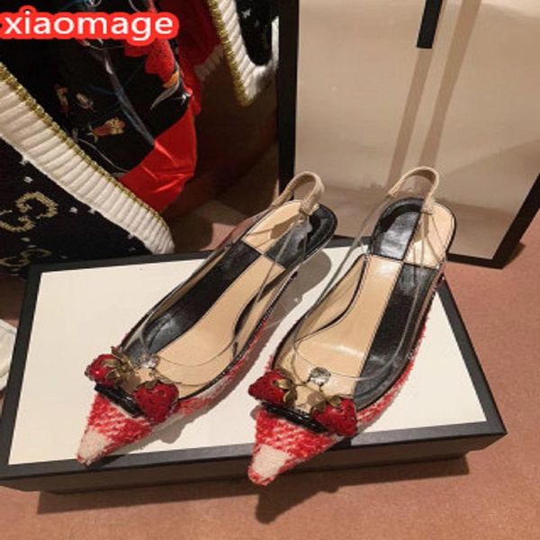 women's high heels pointed toe stiletto buckle with strawberry transparent heel rhinestone single shoes sandals, Black
women's high heels pointed toe stiletto buckle with strawberry transparent heel rhinestone single shoes sandals, Black