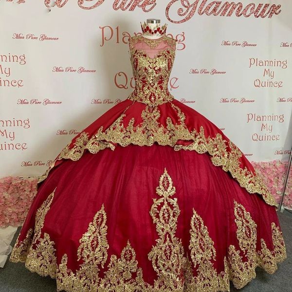 stunning gold lace embroidery ball gown quinceanera prom dresses burgundy sheer neck keyhole back xv mexican charro 2022 evening party dress, Blue;red
stunning gold lace embroidery ball gown quinceanera prom dresses burgundy sheer neck keyhole back xv mexican charro 2022 evening party dress, Blue;red