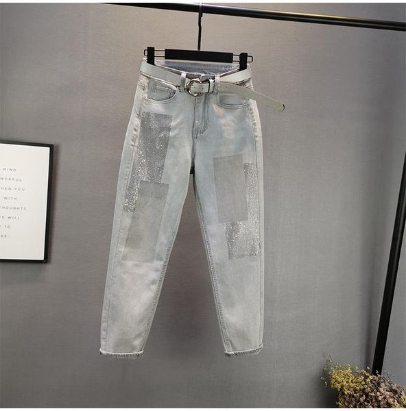 women's jeans cakucool diamonds beading shiny chic empire patchwork thin summer denim harem pants casual grey capris feme plus size, Blue
women's jeans cakucool diamonds beading shiny chic empire patchwork thin summer denim harem pants casual grey capris feme plus size, Blue