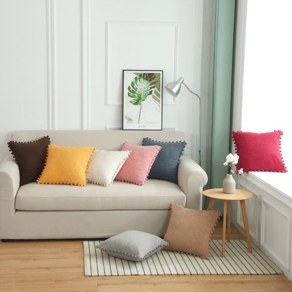 cushion/decorative pillow nordic home furnishing plush cushion cover fluffy ball tassel decoration square case living room sofa
cushion/decorative pillow nordic home furnishing plush cushion cover fluffy ball tassel decoration square case living room sofa