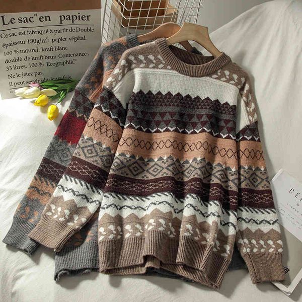 women's sweaters sweater female art retro fashion autumn and winter student japanese diamond jacquard pullover sweater mtxh, White;black
women's sweaters sweater female art retro fashion autumn and winter student japanese diamond jacquard pullover sweater mtxh, White;black