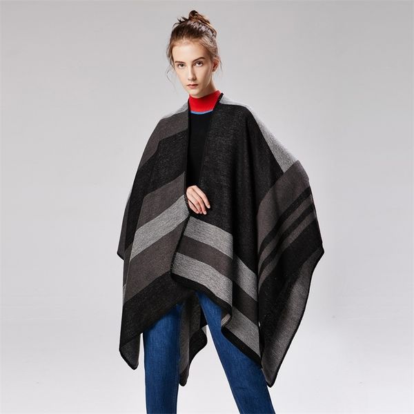 striped simple not highland style trip to tibet shaw party party concert cloak computer knitted thick plaid 210427, White;black
striped simple not highland style trip to tibet shaw party party concert cloak computer knitted thick plaid 210427, White;black