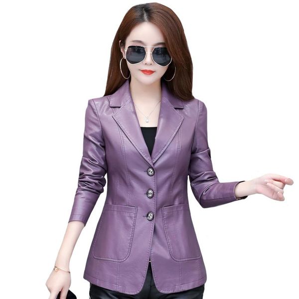women's leather & faux plus size m-5xl blazer 2021 spring autumn motorcycle single breasted jacket women pu coats, Black
women's leather & faux plus size m-5xl blazer 2021 spring autumn motorcycle single breasted jacket women pu coats, Black