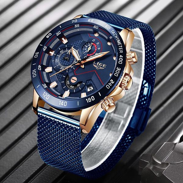 wristwatches 2021 lige blue full steel mesh belt business watch mens watches fashion quartz gold clock relogio masculino, Slivery;brown
wristwatches 2021 lige blue full steel mesh belt business watch mens watches fashion quartz gold clock relogio masculino, Slivery;brown